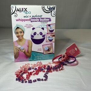 New Alex Spa Body Butter Panda Mix Makeup Kit & Necklace Bracelet Set‎ Girl Gift